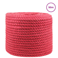 vidaXL Jute Rope 12 mm Red 100% Tossa jute 3