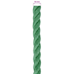 vidaXL Jute Rope 16 mm Green 100% Tossa jute 6