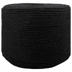 vidaXL Cotton Twine 4 mm 250 m Black 100% Cotton 2