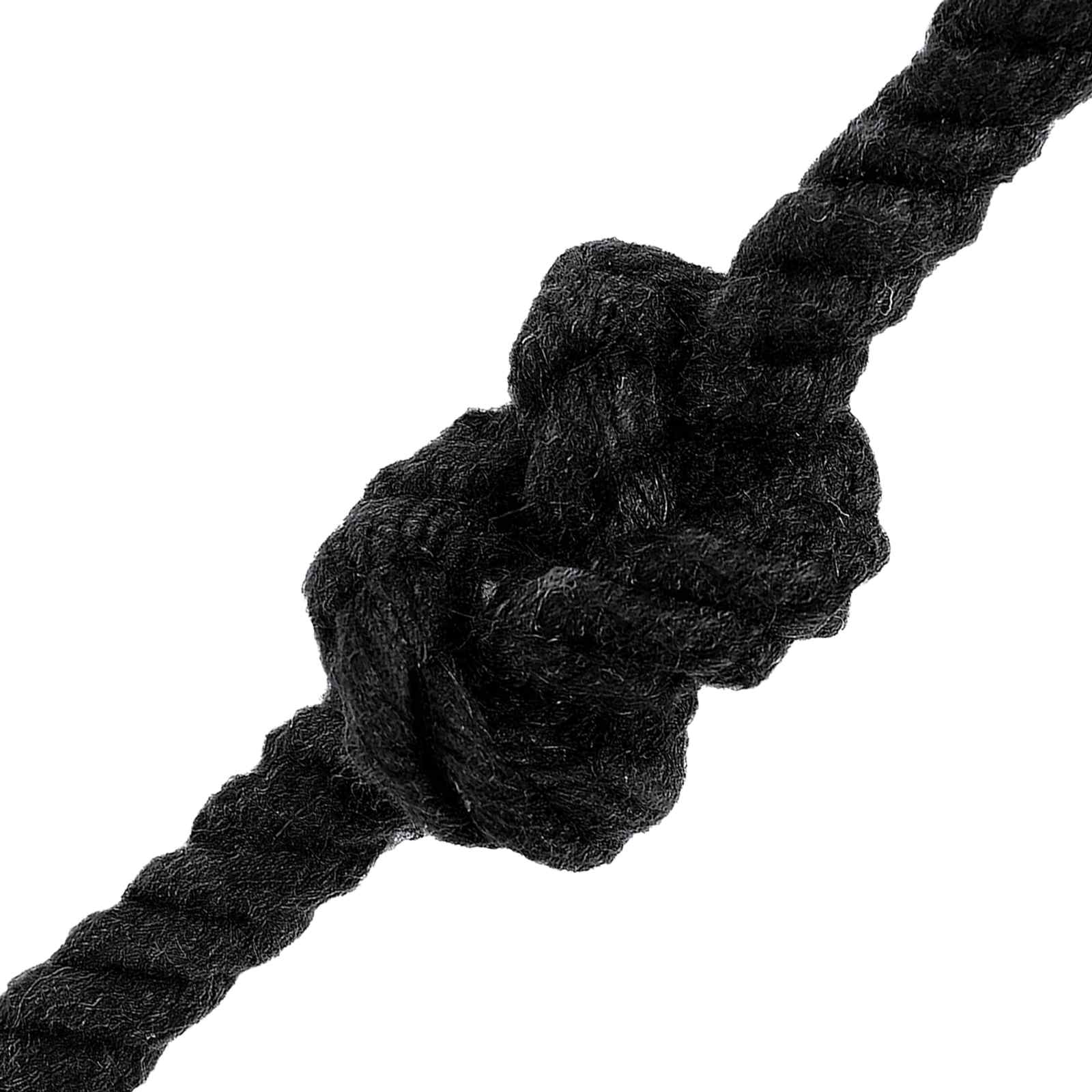vidaXL Cotton Rope 8 mm 100 m Black 100% Cotton 4