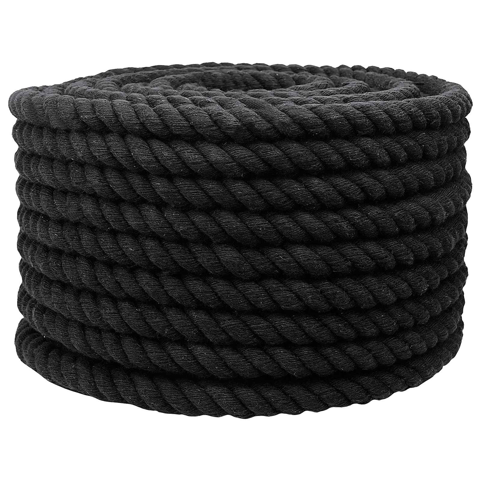 vidaXL Cotton Rope 24 mm 25 m Black 100% Cotton 2