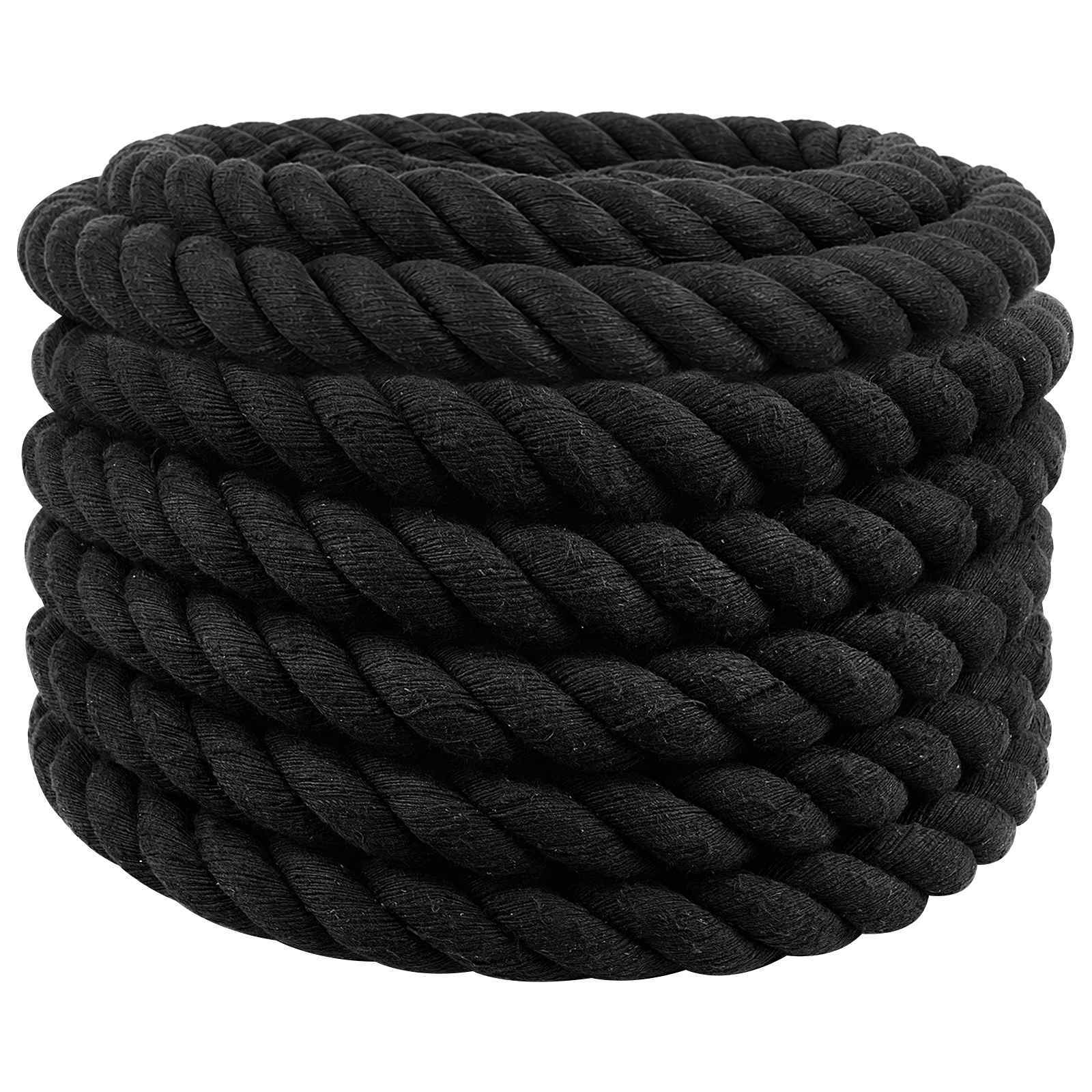 vidaXL Cotton Rope 36 mm 5 m Black 100% Cotton 2