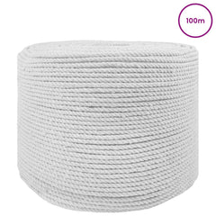 vidaXL Cotton Twine 10 pcs 2 mm 100 m White 100% Cotton 4