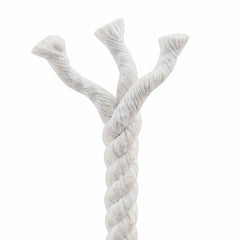 vidaXL Cotton Rope 10 mm 50 m White 100% Cotton 5