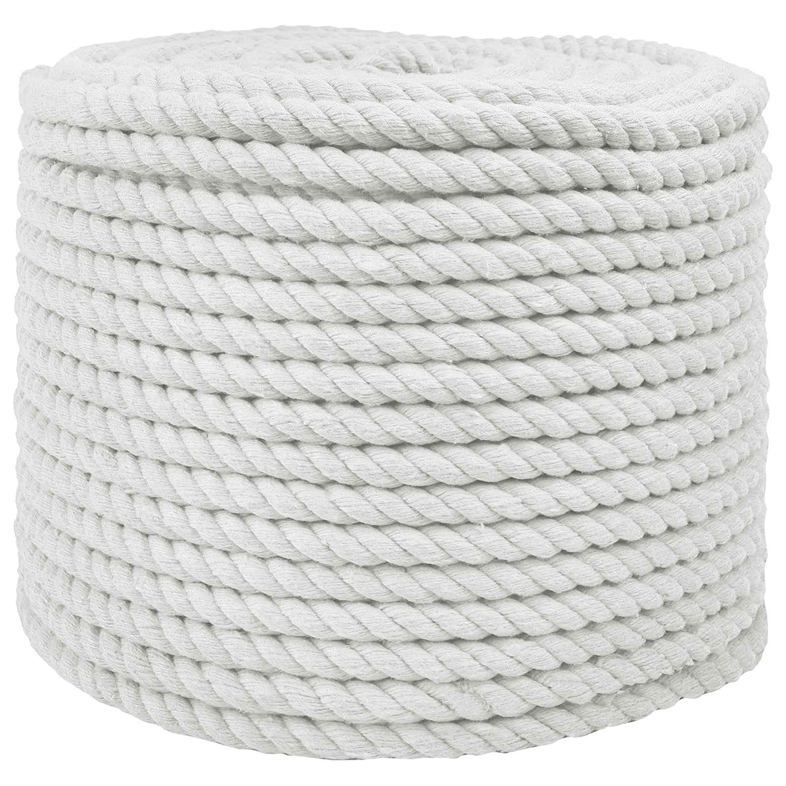 vidaXL Cotton Rope 12 mm 50 m White 100% Cotton 2