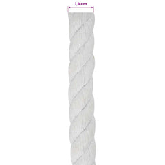 vidaXL Cotton Rope 16 mm 50 m White 100% Cotton 6