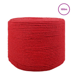 vidaXL Cotton Twine 10 pcs 2 mm 100 m Red 100% Cotton 3