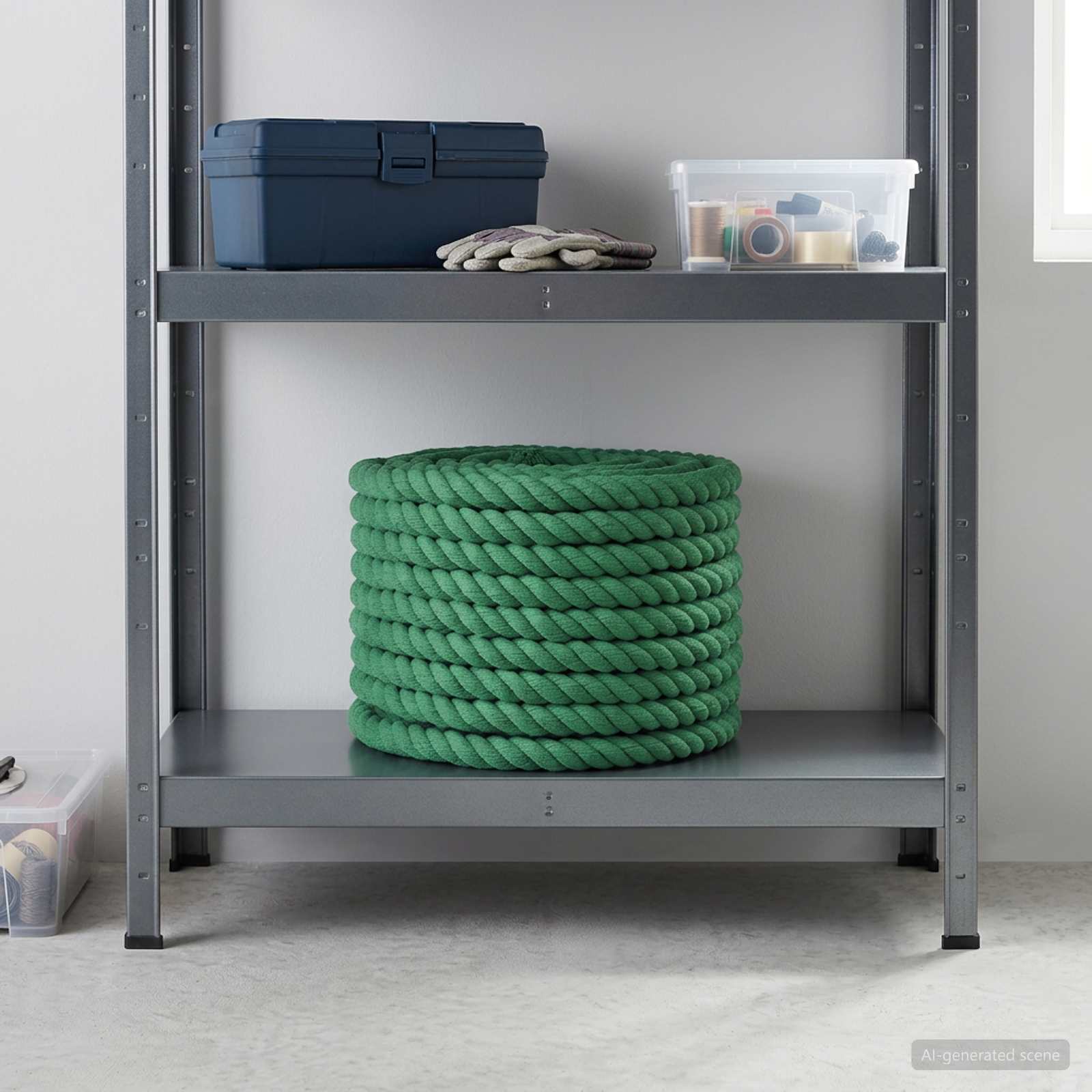 vidaXL Cotton Rope 16 mm 25 m Green 100% Cotton 1