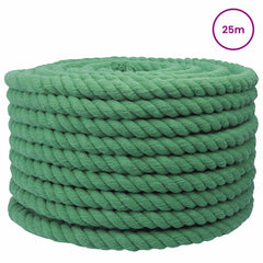 vidaXL Cotton Rope 16 mm 25 m Green 100% Cotton 3
