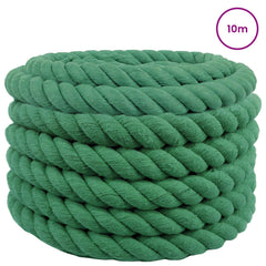 vidaXL Cotton Rope 36 mm 10 m Green 100% Cotton 3