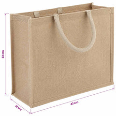 vidaXL Jute Handbags 10 Natural 42 x 33 x 19 cm 100% Tossa Jute 5