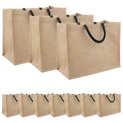 Jute Handbags 42 x 33 x 19 cm Width 42 cm Natural and black 10