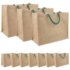 Jute Handbags 42 x 33 x 19 cm Width 42 cm Natural and green 10