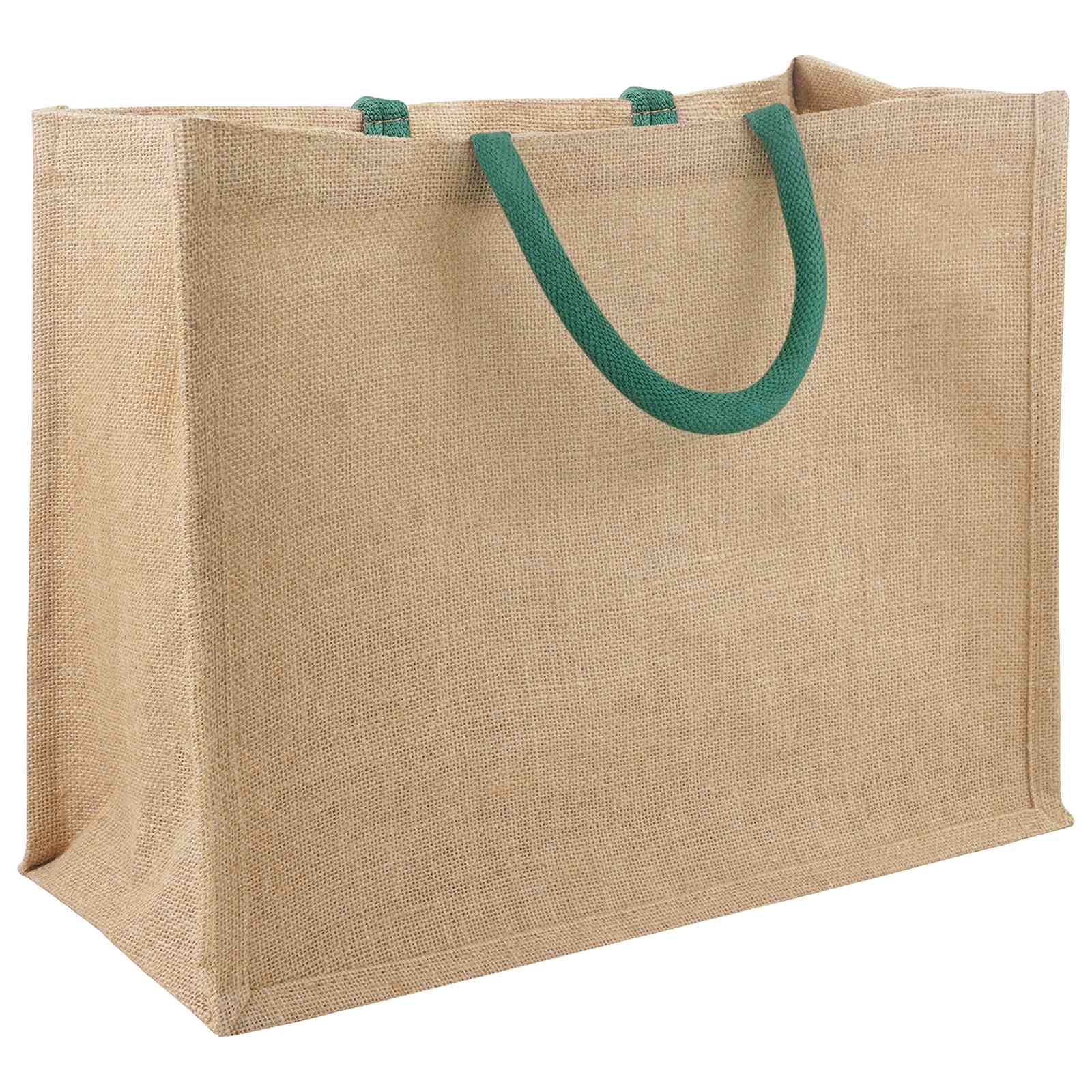 vidaXL Jute Handbags 10 Natural and Green 42 x 33 x 19 cm 3