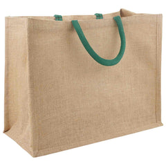 vidaXL Jute Handbags 10 Natural and Green 42 x 33 x 19 cm 3