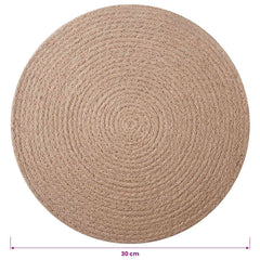 vidaXL Jute Placemets 12 pcs Natural 100% Tossa Jute 6