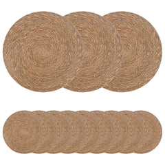 vidaXL Seagrass Placemets 12 pcs Natural 100% Seagrass 2