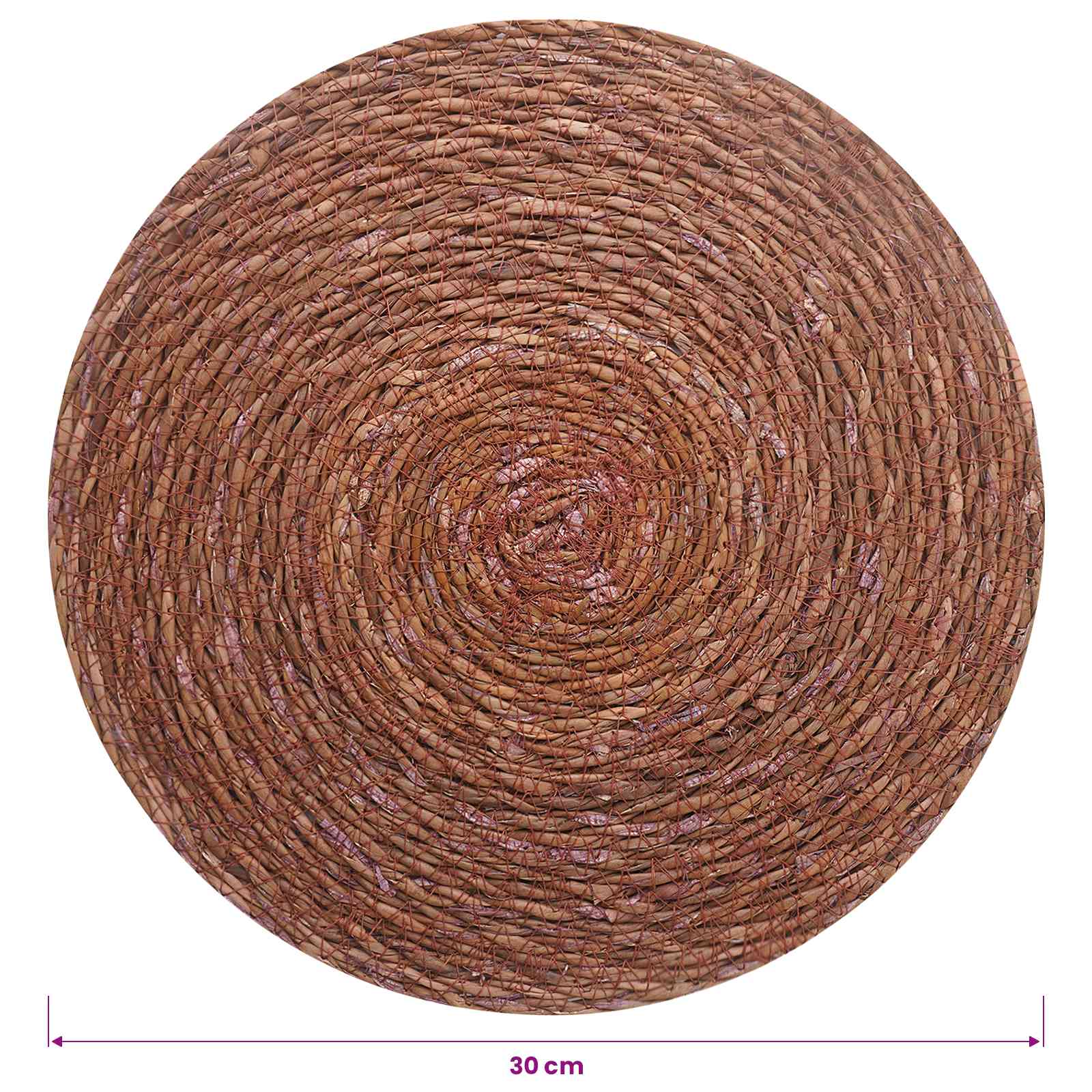 vidaXL Seagrass Placemets 12 pcs Brown 100% Seagrass 6