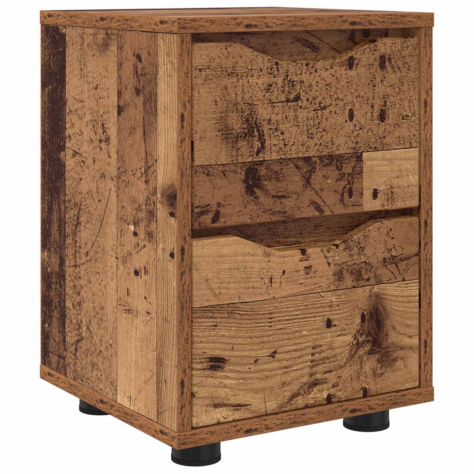 vidaXL Bedside Table Old Wood 30.5 x 30 x 43 cm Engineered Wood 2