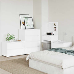 Storage Cabinet Engineered Wood White, image 4