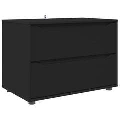 vidaXL Storage Cabinet 80 x 48 x 57 cm Engineered Wood Black 2