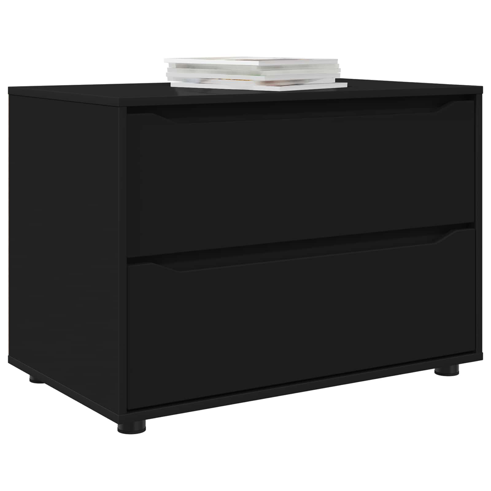 vidaXL Storage Cabinet 80 x 48 x 57 cm Engineered Wood Black 3