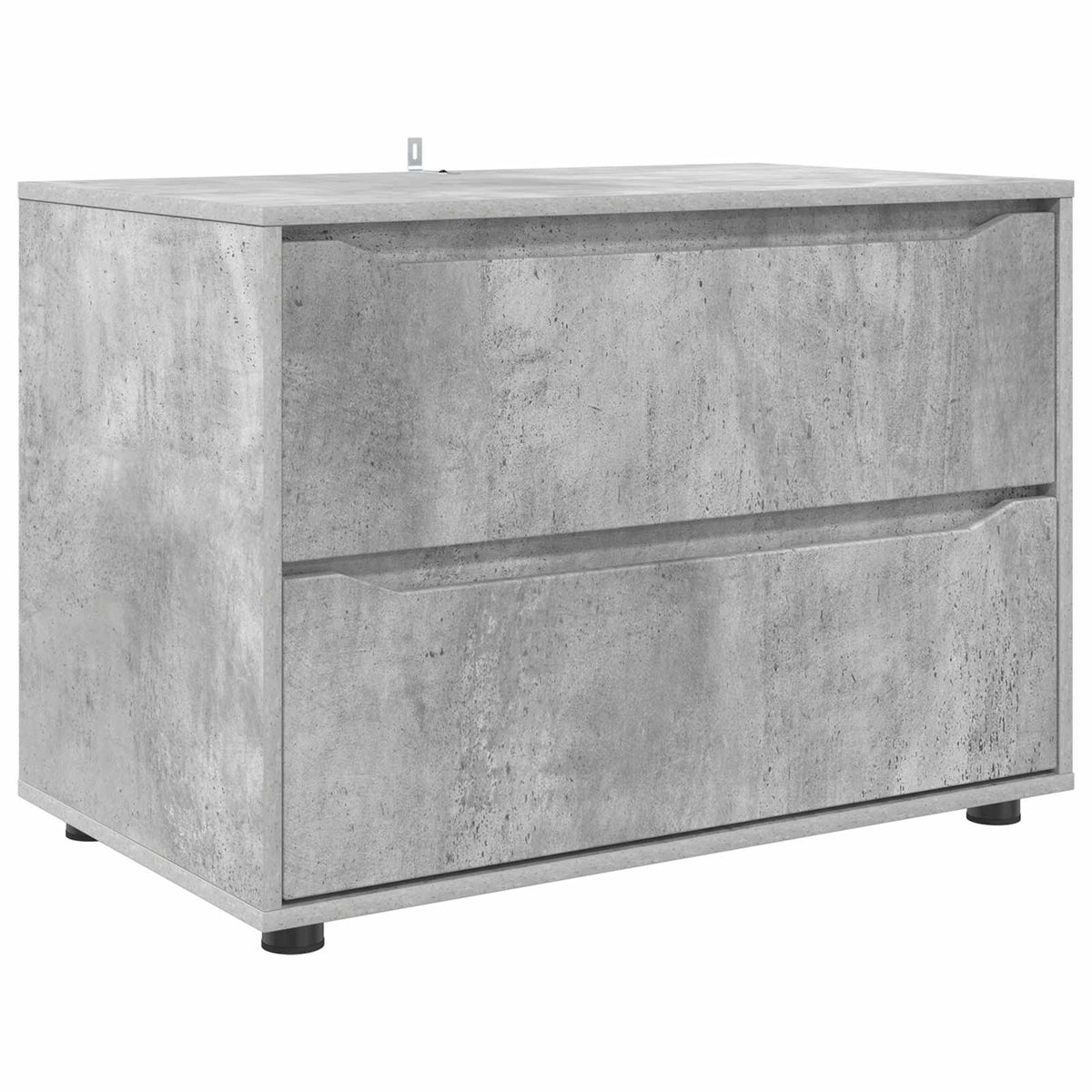 Storage Cabinet 80 x 48 x 57 cm Engineered Wood Depth 48 cm Height 57 cm Width 80 cm Concrete grey