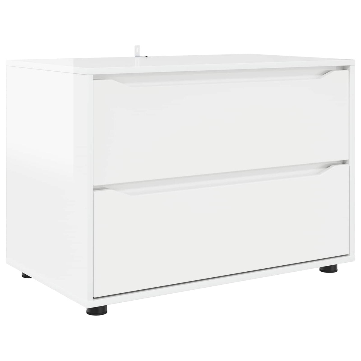 Storage Cabinet 80 x 48 x 57 cm Engineered Wood Depth 48 cm Height 57 cm Width 80 cm High gloss white