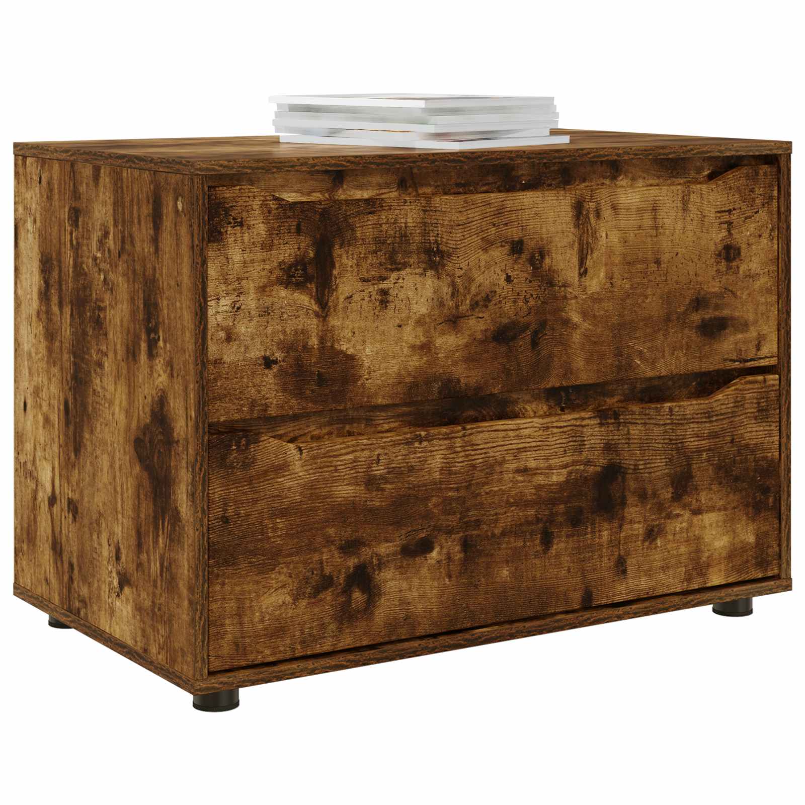 vidaXL Storage Cabinet 80 x 48 x 57 cm Engineered Wood Smoked Oak 3
