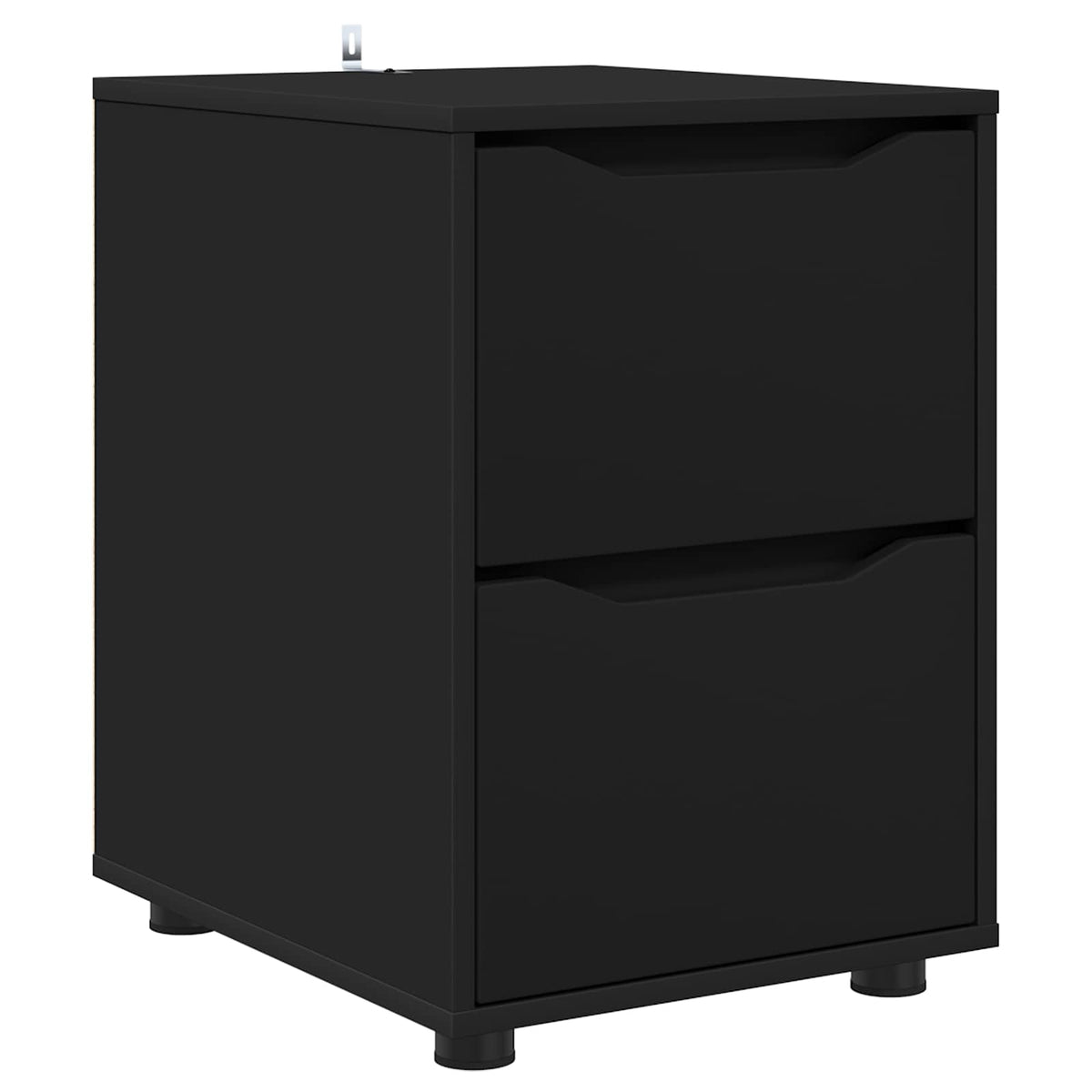 Storage Cabinet Engineered Wood Black, image 2