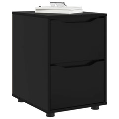 Storage Cabinet Engineered Wood Black, image 3