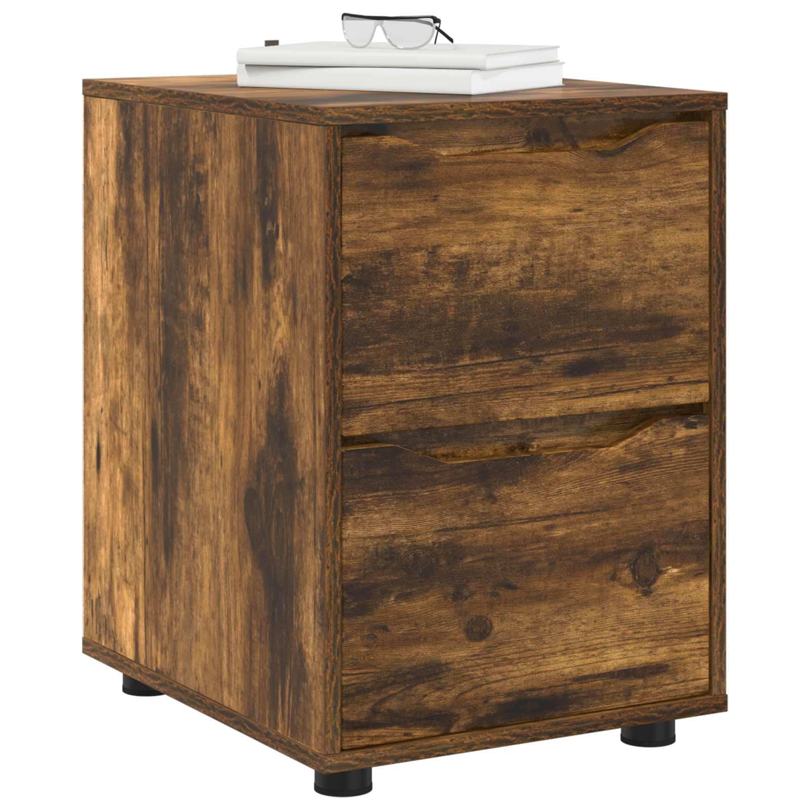 vidaXL Storage Cabinet 40 x 48 x 57 cm Engineered Wood Smoked Oak 3