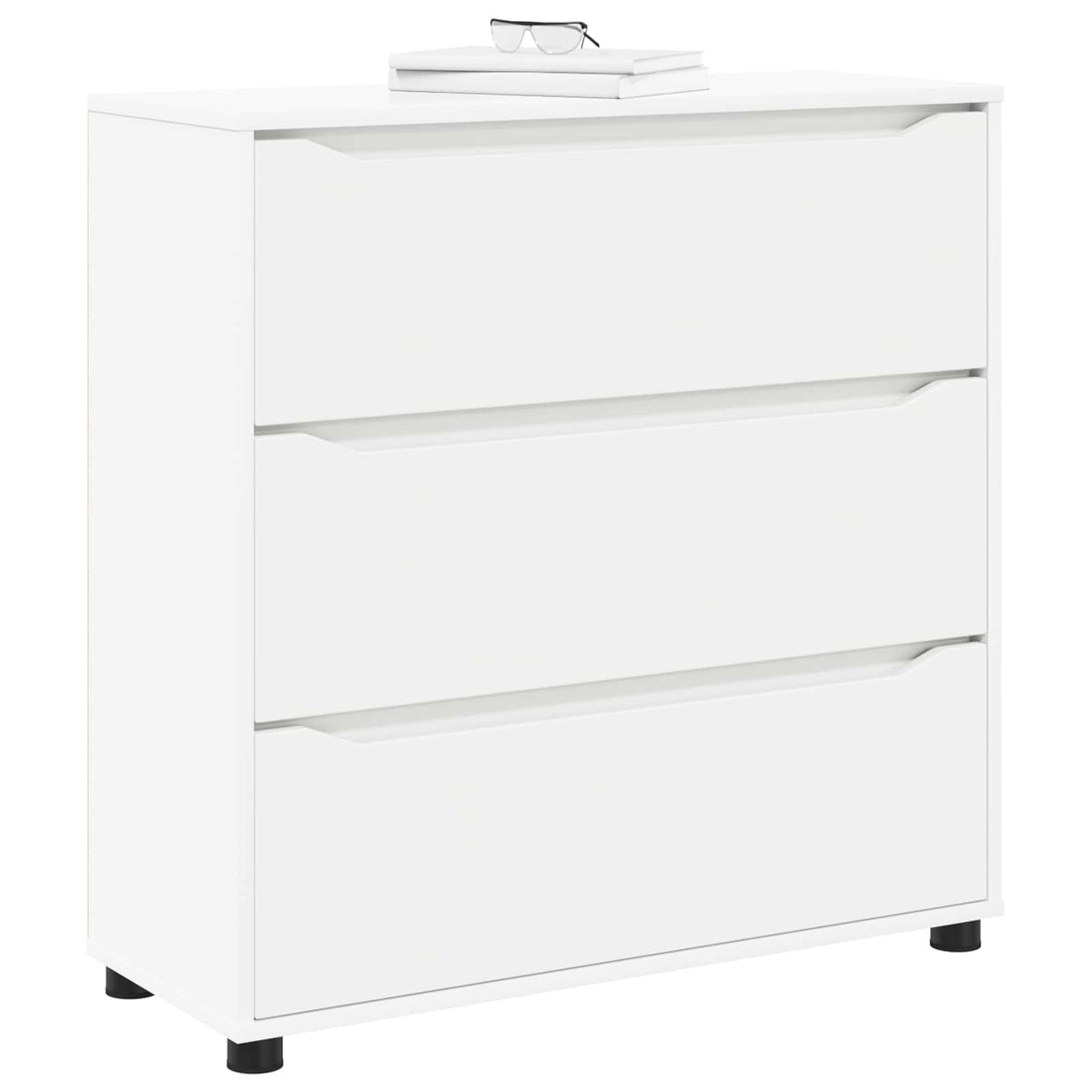 Storage Cabinet Engineered Wood White, image 3