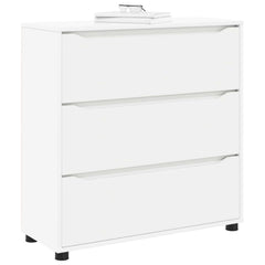 Storage Cabinet Engineered Wood White, image 3