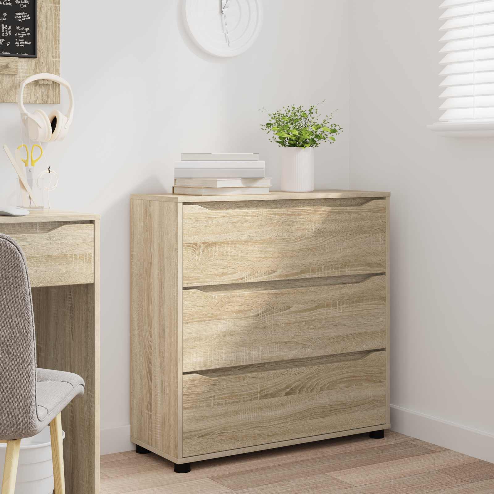 vidaXL Storage Cabinet 80 x 31 x 81 cm Engineered Wood Sonoma Oak 5