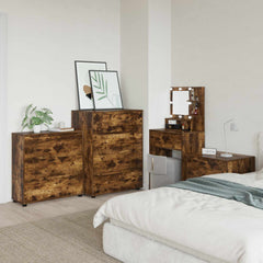 vidaXL Storage Cabinet 80 x 31 x 81 cm Engineered Wood Smoked Oak 4