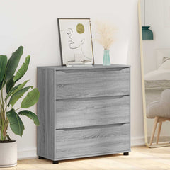 vidaXL Storage Cabinet 80 x 31 x 81 cm Engineered Wood Grey Sonoma 6