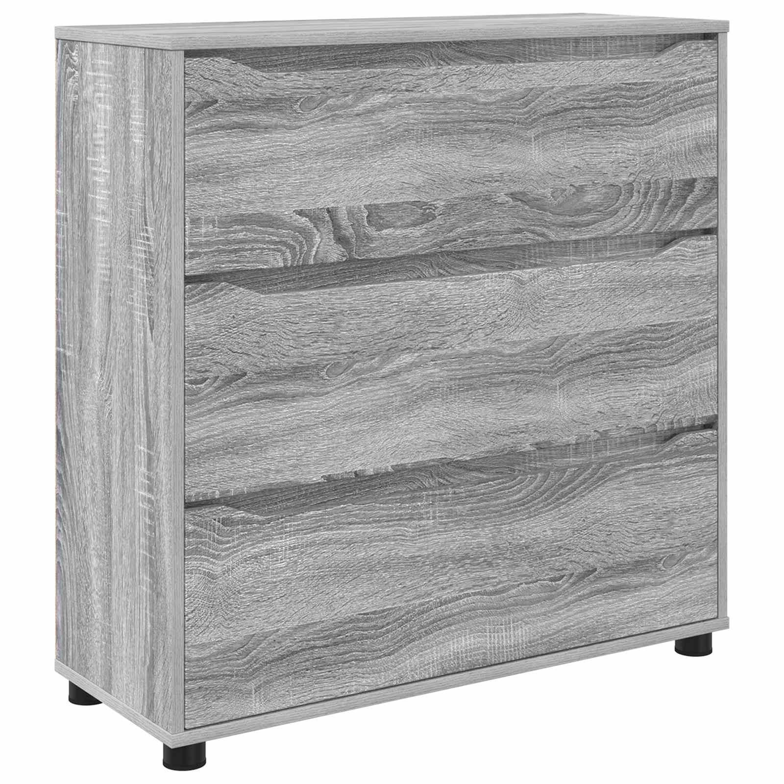 vidaXL Storage Cabinet 80 x 31 x 81 cm Engineered Wood Grey Sonoma 2