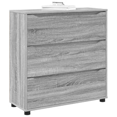 vidaXL Storage Cabinet 80 x 31 x 81 cm Engineered Wood Grey Sonoma 3