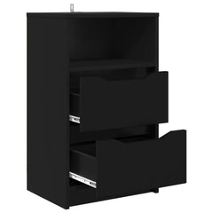 vidaXL Bedside Table Black 40 x 30 x 467 cm Engineered Wood 5