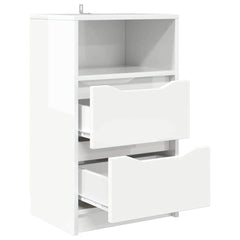 vidaXL Bedside Tables 2 pcs High Gloss White 40 x 30 x 467 cm 5