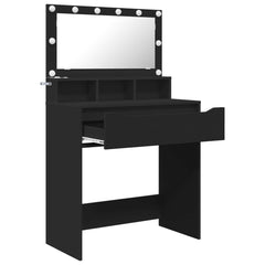 vidaXL Bedroom Dressing Tables Black 80 x 39.6 x 135 cm 5