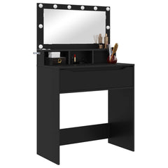 vidaXL Bedroom Dressing Tables Black 80 x 39.6 x 135 cm 3