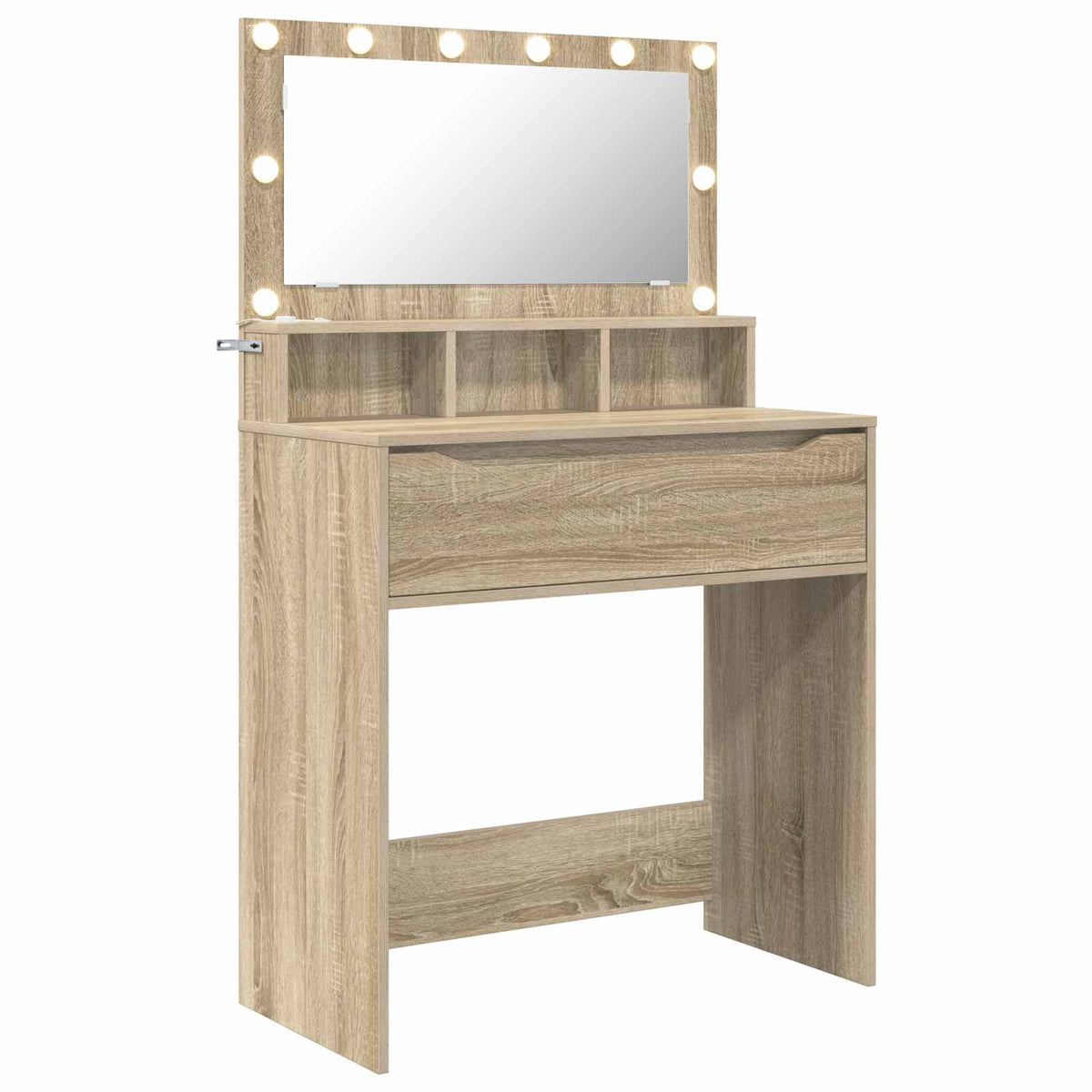 vidaXL Bedroom Dressing Tables Sonoma Oak 80 x 39.6 x 135 cm 2