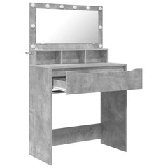 vidaXL Bedroom Dressing Tables Concrete Grey 80 x 39.6 x 135 cm 5