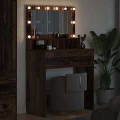 vidaXL Bedroom Dressing Tables Old Wood 80 x 39.6 x 135 cm 4