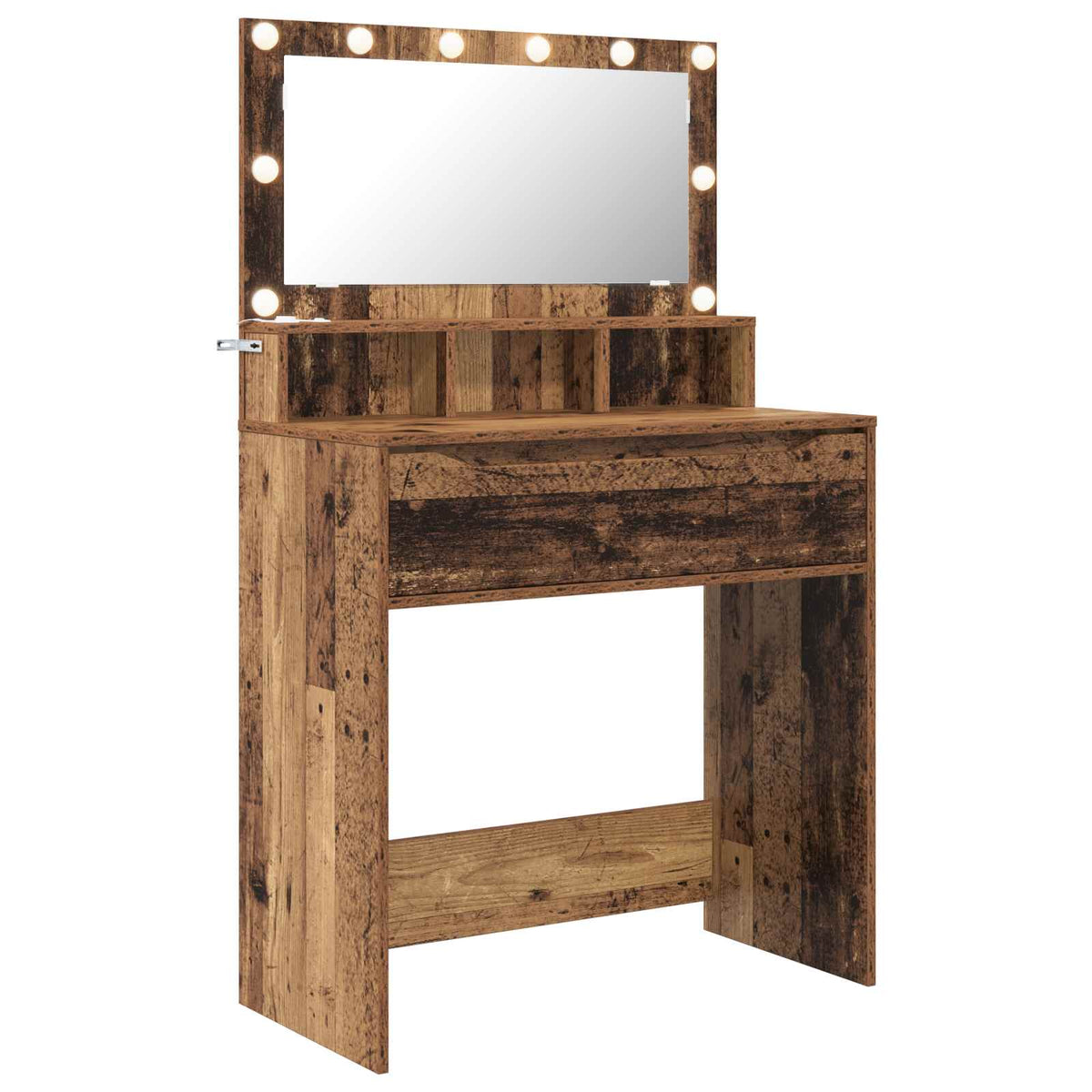 vidaXL Bedroom Dressing Tables Old Wood 80 x 39.6 x 135 cm 2