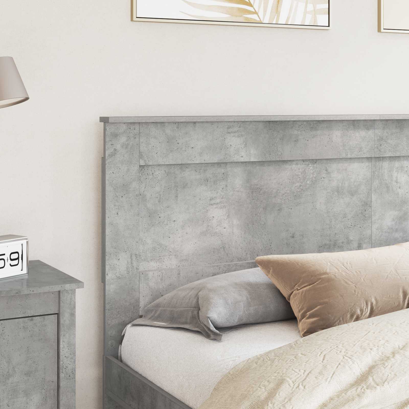 vidaXL Headboard Concrete Grey Engineered Wood 3