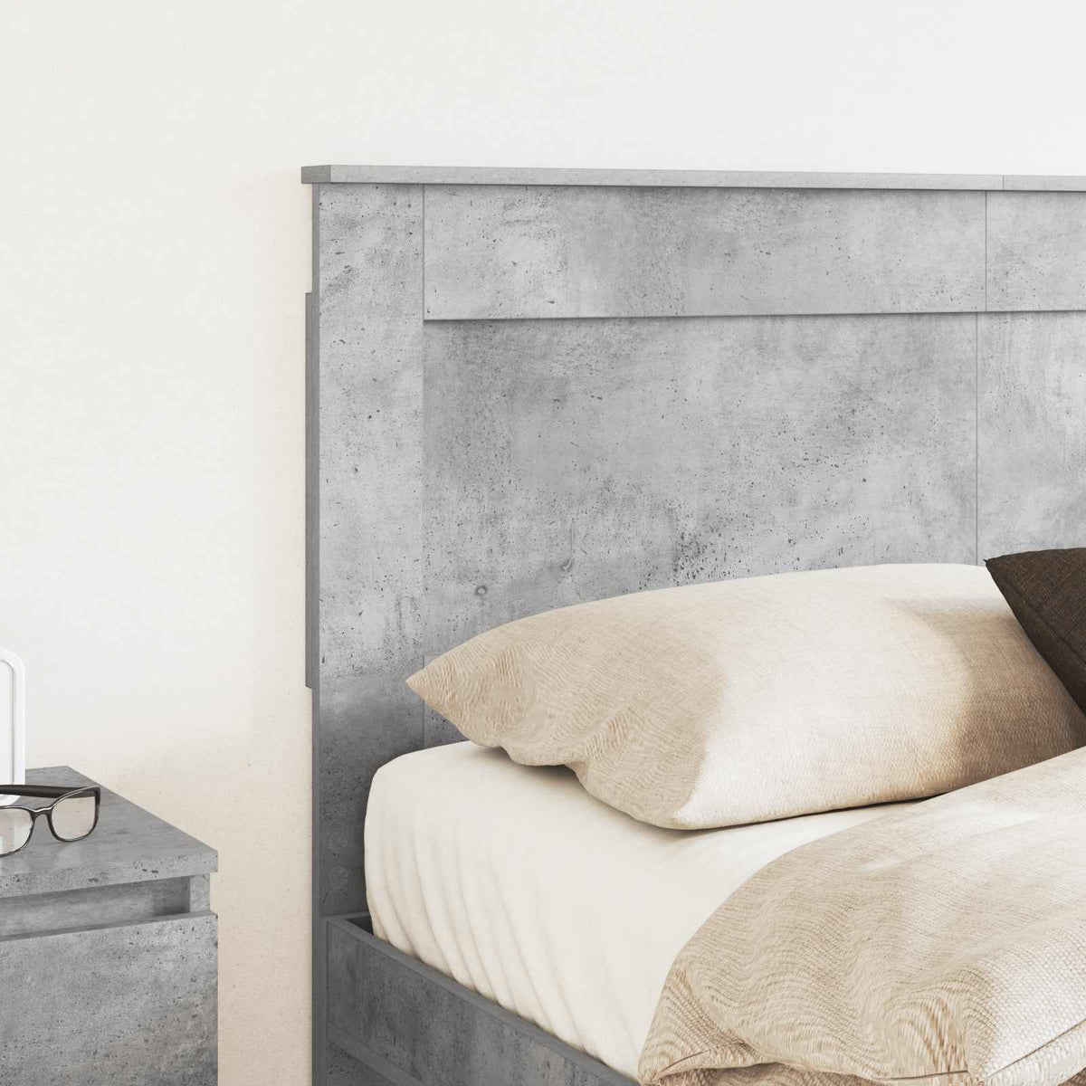 Headboard Engineered Wood Concrete grey 160 cm