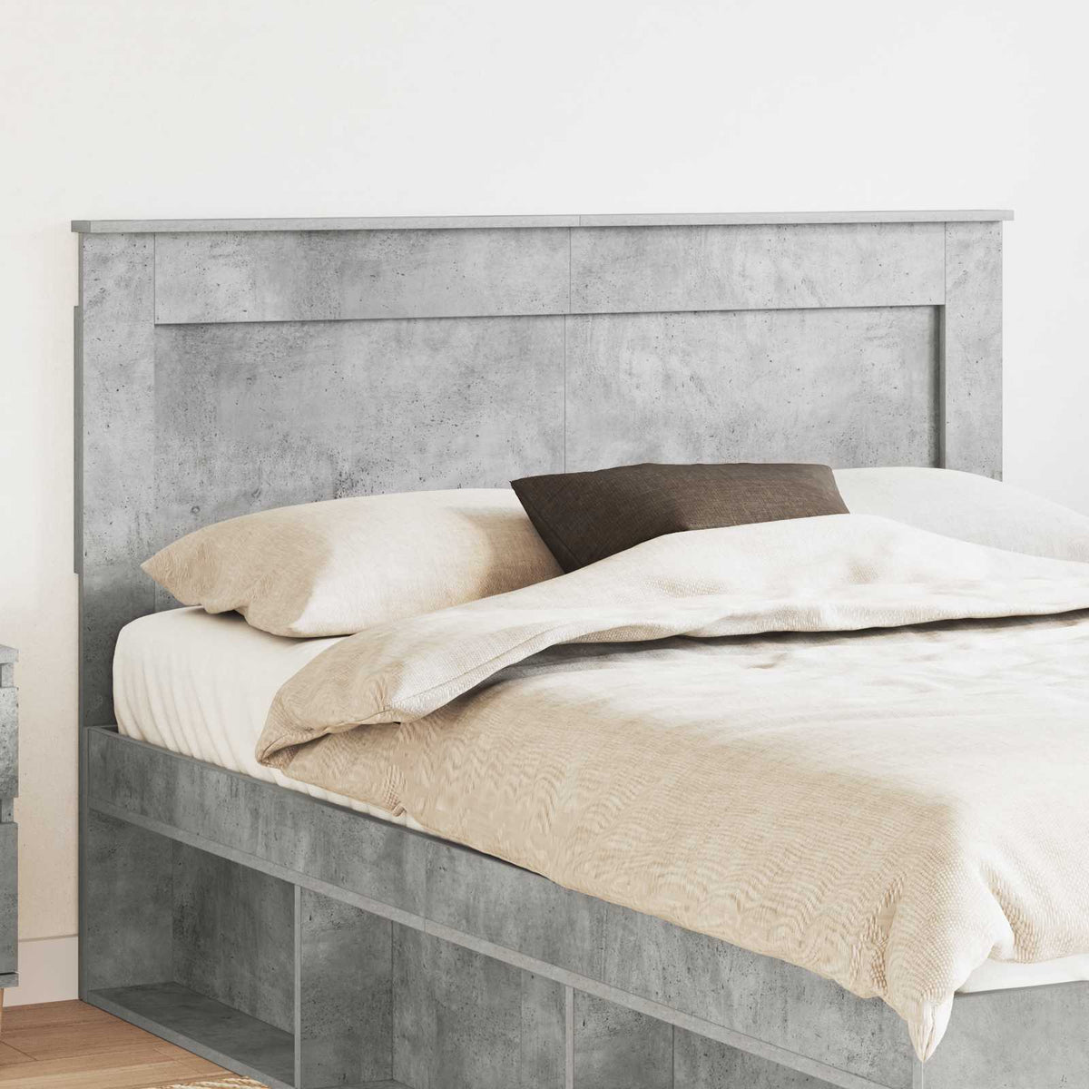 vidaXL Headboard Engineered Wood Concrete grey